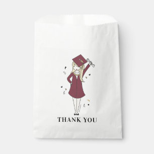 Customizable Girl Avatar   High School Graduation  Favor Bag