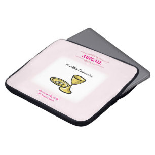 Customizable, Girl Communion Body and Blood Laptop Sleeve