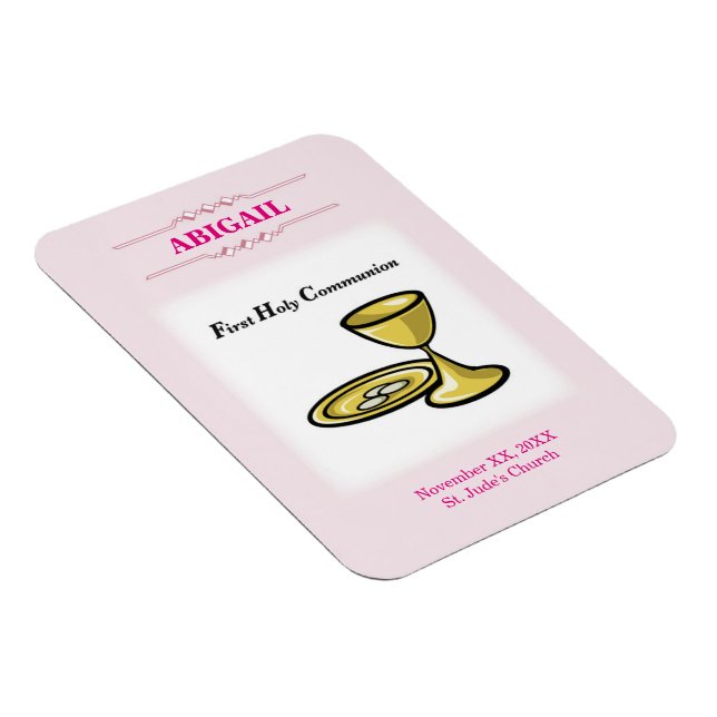 Customizable, Girl Communion Body and Blood Magnet (Right Side)