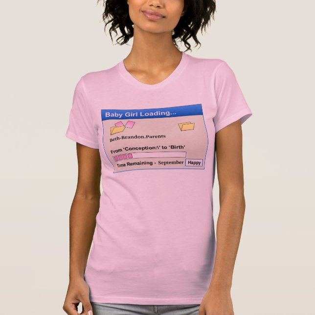 Customizable - Girl Loading T-Shirt (Front)