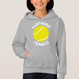 Customizable Girls Tennis Player Custom Team Name Hoodie