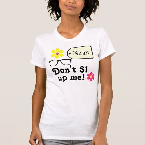 Customizable Girly Game Show Contestant T_Shirt