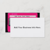 Customizable Girly Pink Cassette Tape Business Card (Front/Back)
