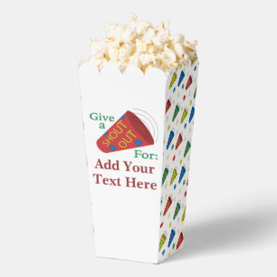 Customizable Give A Shout Out Popcorn Favor Boxes