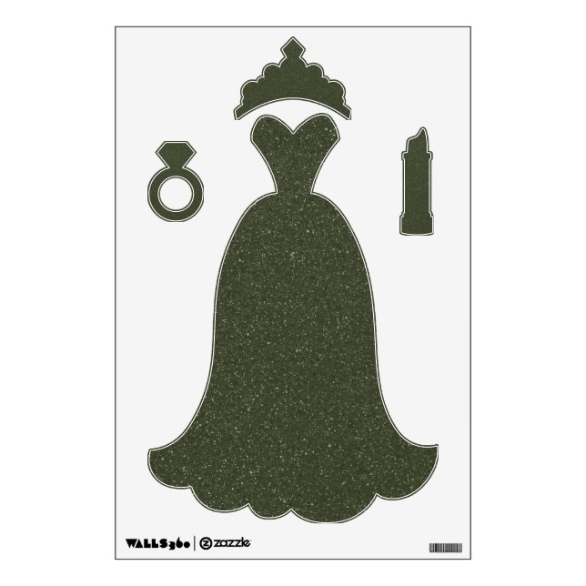 Customizable Glam Princess Wall Decal Set (Front)