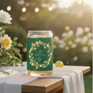 Customizable Glass Drinkware with Tropical Style