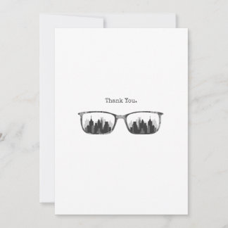 Customizable Glasses and City Greeting Card