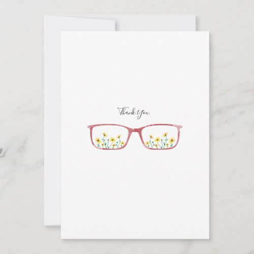 Customizable Glasses and Daisies Greeting Card