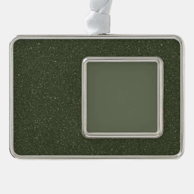 Customizable Glitter Border Framed Ornament (Front)