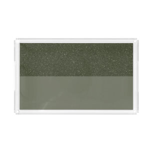 Customizable Glitter & Matte Moss Acrylic Tray