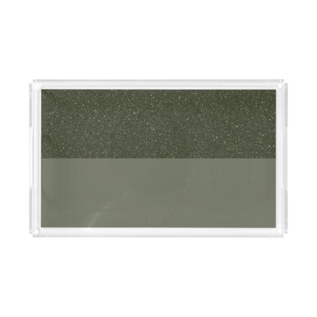 Customizable Glitter & Matte Moss Acrylic Tray (Front)