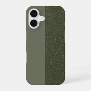 Customizable Glitter & Matte Moss iPhone 16 Case