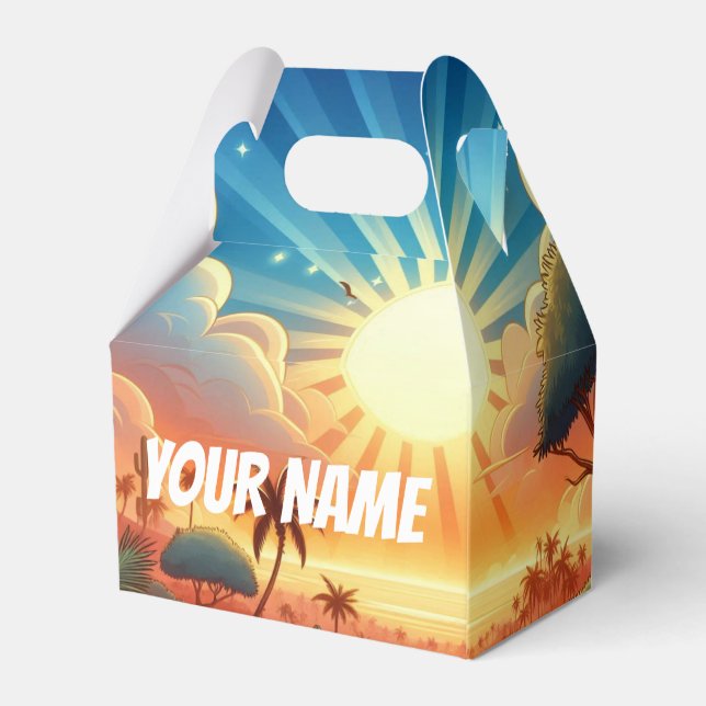Customizable Glorious Morning Favor Boxes (Back Side)