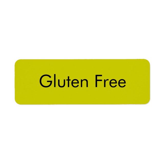 Customizable GLUTEN FREE Bakery Labels (Front)