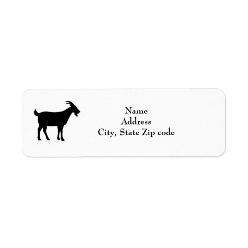 customizable goat label sticker return address