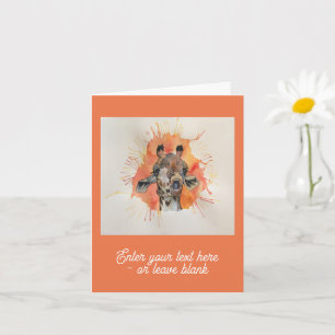 Customizable Gobsmacked Giraffe Greetings Card