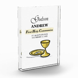 Customizable, Godson First Communion Chalice Award