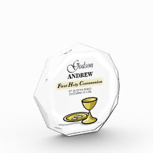 Customizable, Godson First Communion Chalice Award