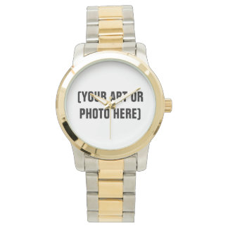 Customizable Gold and Silver Tone Watch