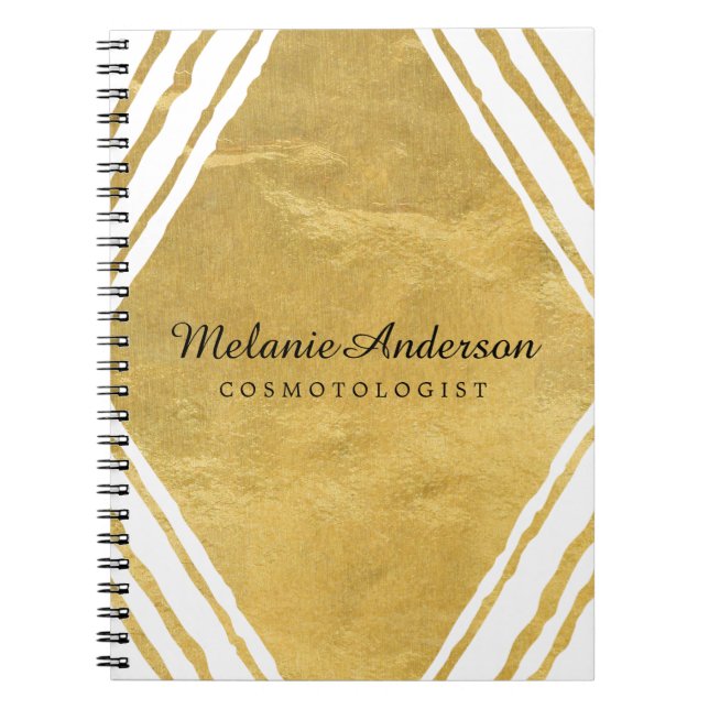 Customizable Gold and White Note Book (Front)