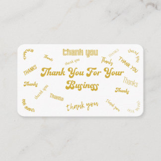 Customizable Gold and White "Thank You" Insert