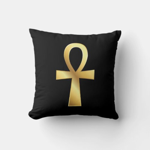 Customizable Gold Ankh Egyptian Symbol Pillow