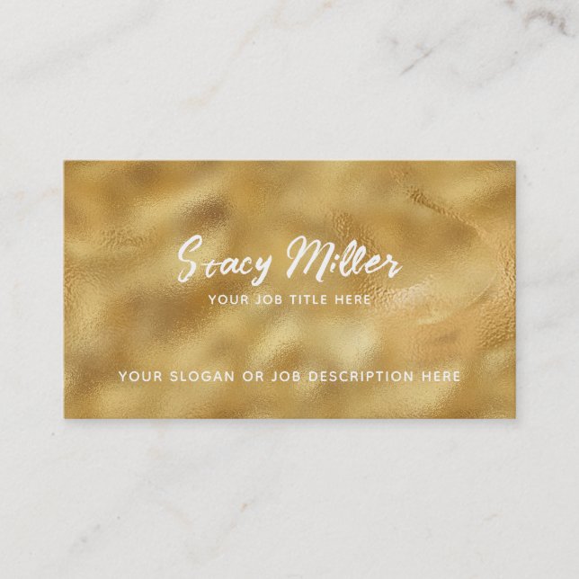 Customizable Gold Business Cards (Front)