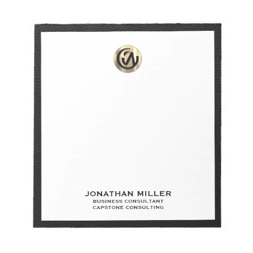 Customizable Gold Logo Consulting Notepad
