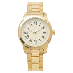 Customizable Gold Roman Numeral Watch