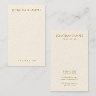 Customizable Gold Text Template Vertical Elegant Business Card