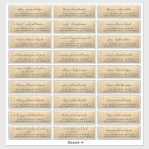 Customizable Gold Wedding Guest Address Labels