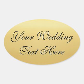 Customizable Gold Wedding Seal by Customizeables at Zazzle