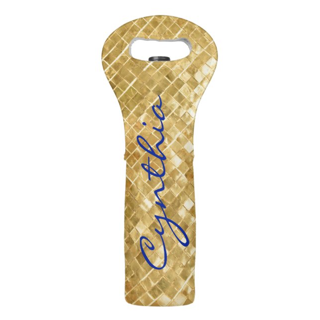 Customizable Gold Wine Tote (Front)