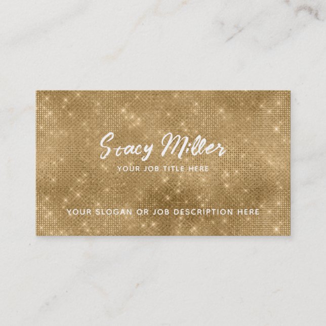 Customizable Golden Business Cards (Front)