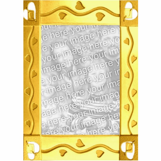 Customizable Golden Frame Photo Sculpture (Front)