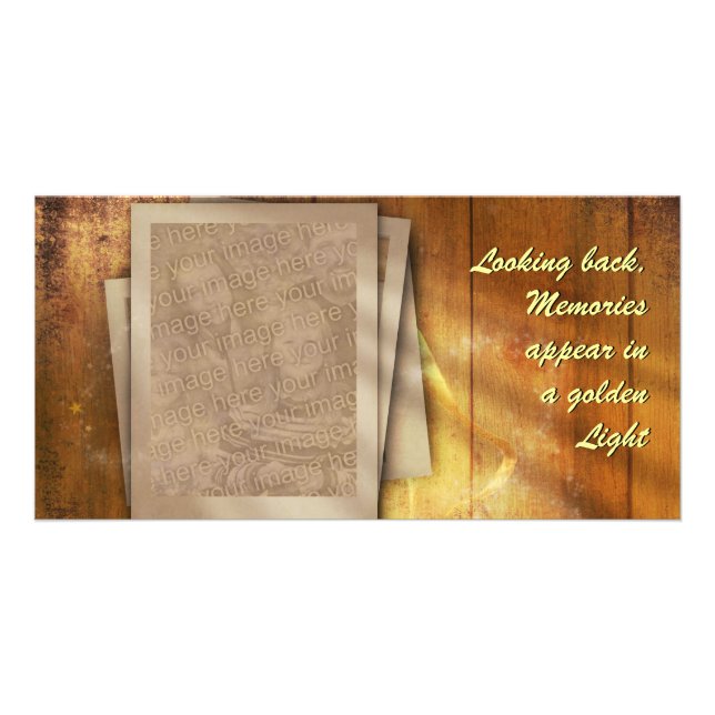 (Customizable) Golden Memories Card (Front)