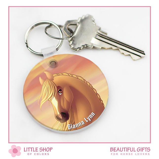 Customizable Golden Palomino Horse Keychain (Creator Uploaded)