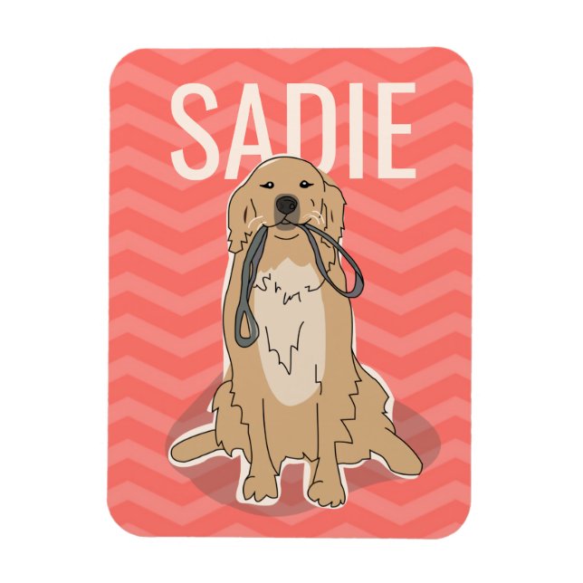 Customizable Golden Retriever Magnet (Vertical)