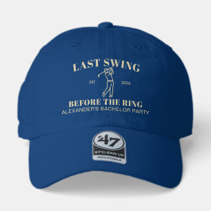 Customizable Golf Bachelor Party Retro Dad Hat