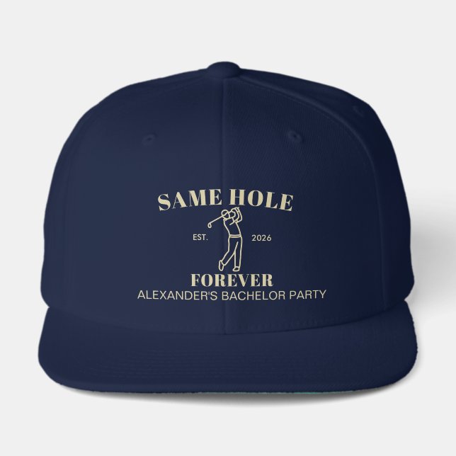 Customizable Golf Bachelor Party Retro Dad Hat (Front)