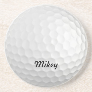Customizable Golf Ball Sandstone Coaster