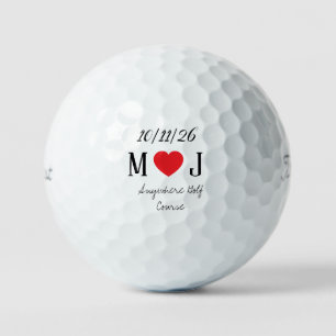 Customizable Golf Course Wedding Favors Gifts Golf Balls