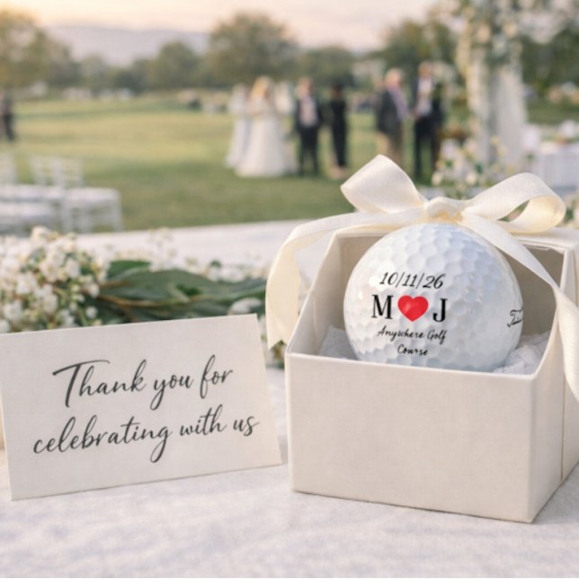 Customizable Golf Course Wedding Favors Gifts  Golf Balls (Creator Uploaded)