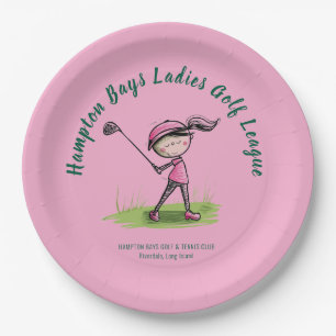 Customizable Golf League Party Plates