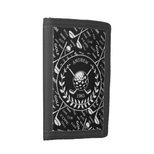 Customizable Golf player Tri-fold Wallet