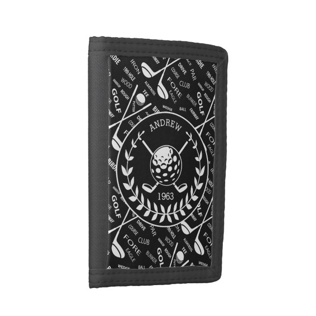 Customizable Golf player Tri-fold Wallet (Side)