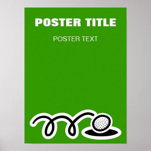 Customizable golf poster template