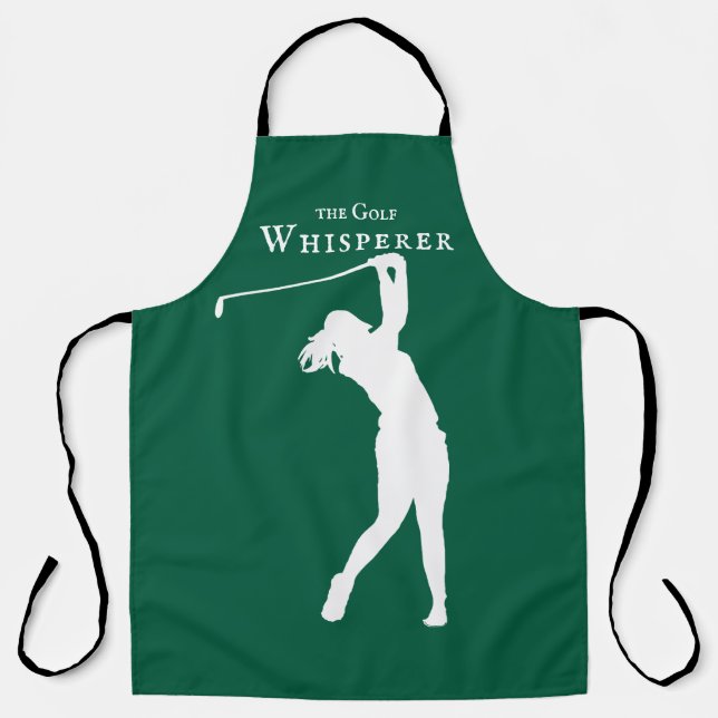 Customizable Golfer Apron, Quotes Golf Whisperer Apron (Front)