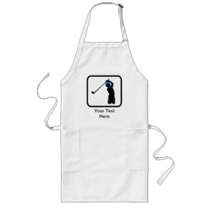 Customizable Golfer Logo Long Apron