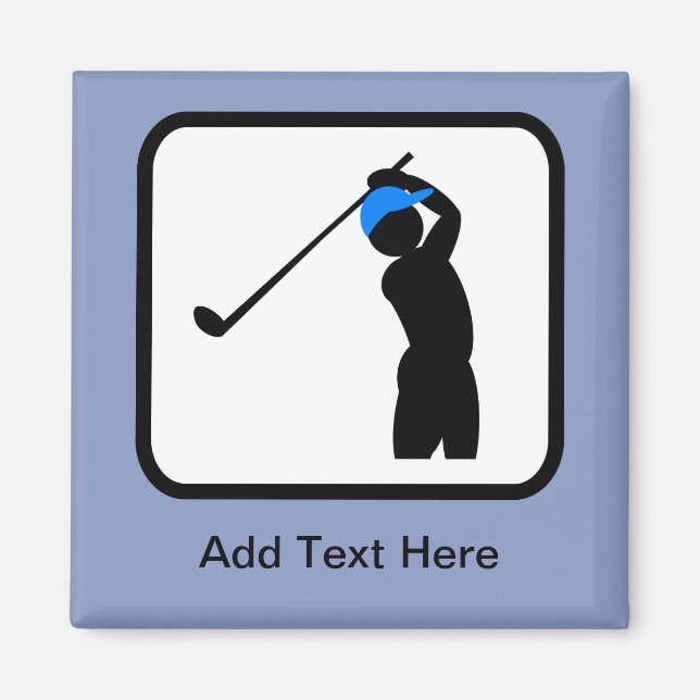 Customizable Golfer Logo Magnet (Front)